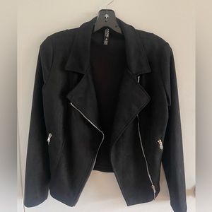 Colori black faux suede blazer